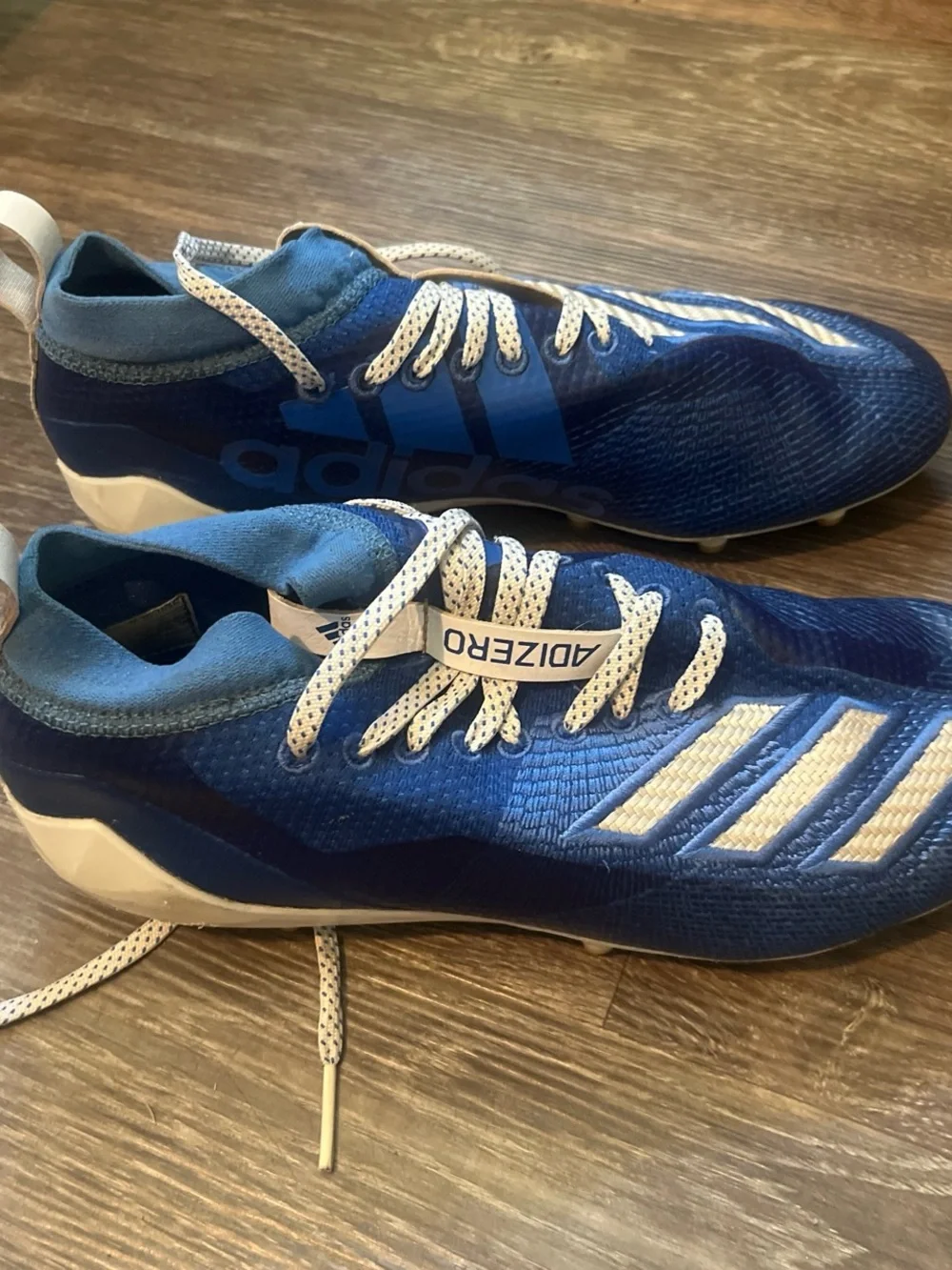 adidas Blue and White Adizero football Cleats